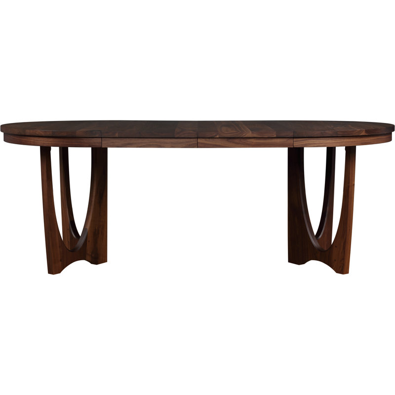 Stickley Walnut Grove Extendable Walnut Solid Wood Pedestal Dining